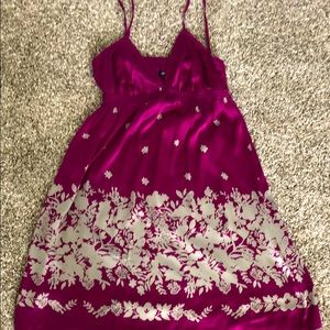Express magenta slip dress